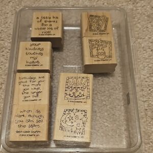 Stampin' Up! Heartfelt Wooden Rubber Stamps